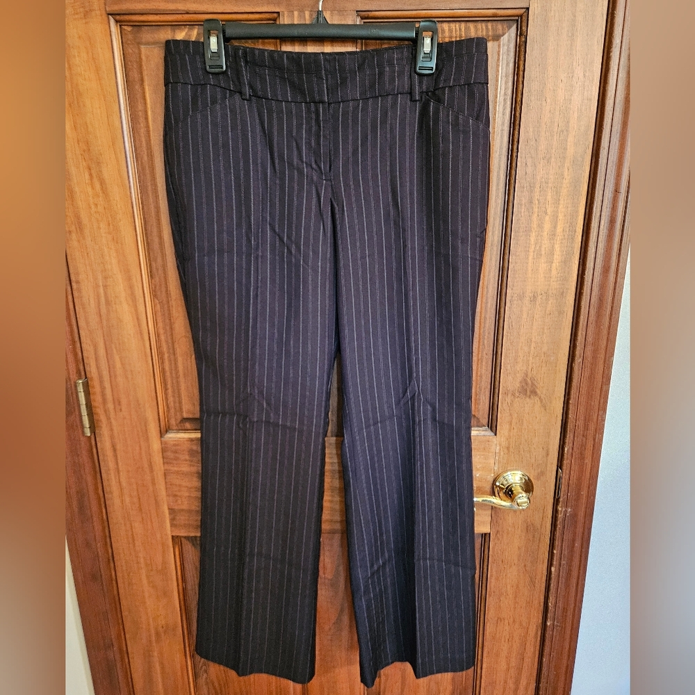 Women's Black Pinstripe Pants